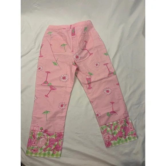 Vintage Lilly Pulitzer Size 8 Lobster Cocktail Pink Pants - Picture 6 of 6